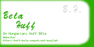 bela huff business card